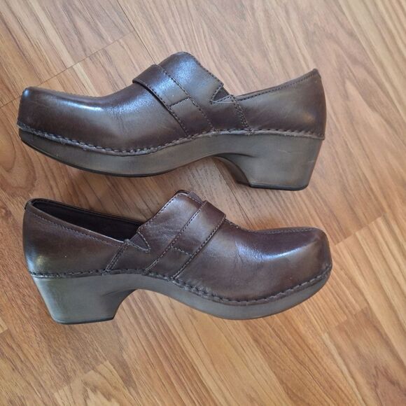 Dansko Womens Leather Clogs Academia Preppy Classic Boho Comfort 39 / 8.5 - 9 US - Picture 6 of 15